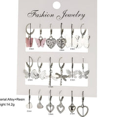 Huitich Gold Tone Dangle Earrings Set 18 Pieces - Mumzar