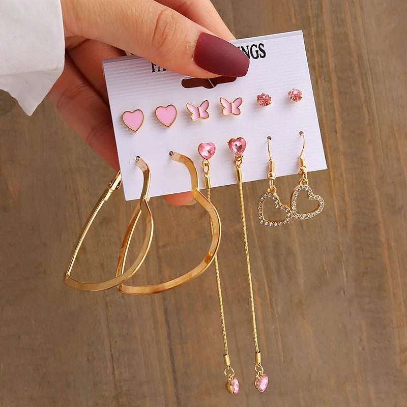 Huitich Gold Vintage Pearl Earrings Set - Mumzar