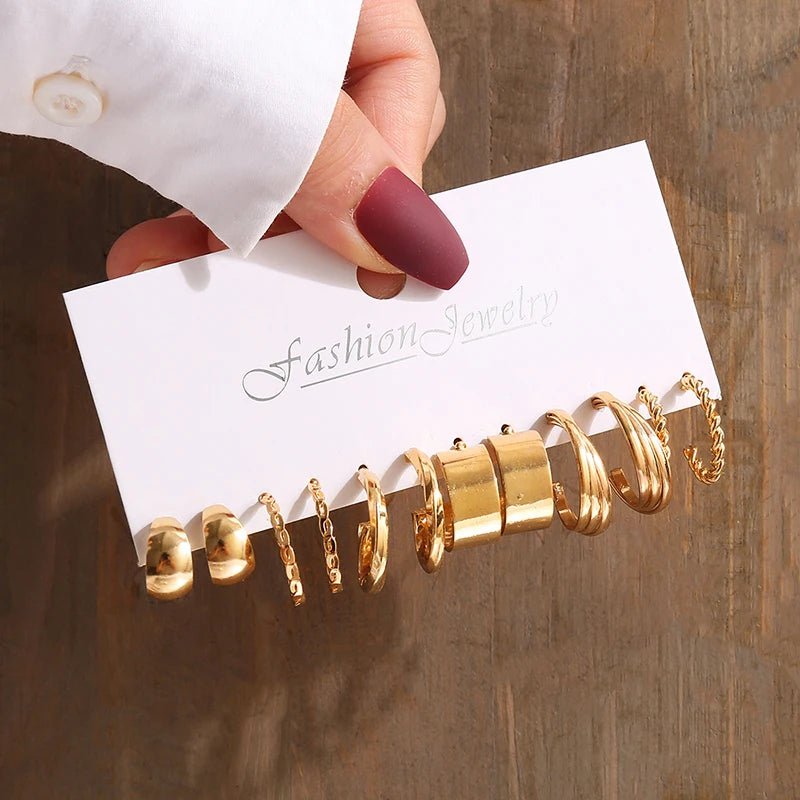 Huitich Gold Vintage Pearl Earrings Set - Mumzar