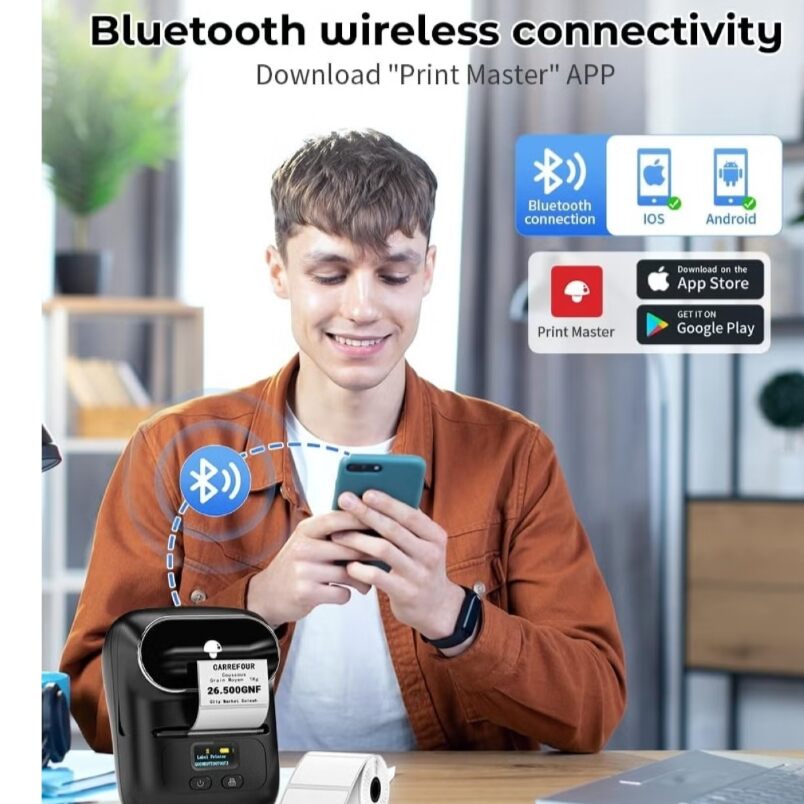 Huitich Grey Thermal Label Maker Compact Printer - Mumzar