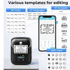 Huitich Grey Thermal Label Maker Compact Printer - Mumzar