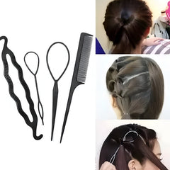 Huitich Hair Topsy Tail Tool Set with Comb Styling Accessories - Mumzar