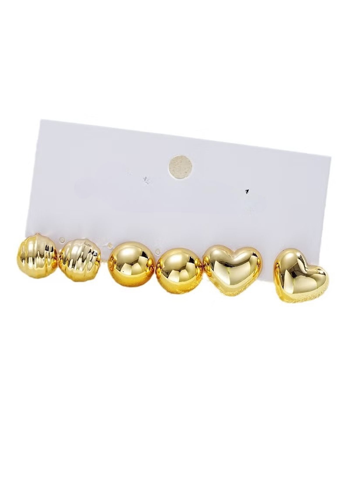 Huitich Half Circle Earrings 3 Piece Set Gold Tone - Mumzar