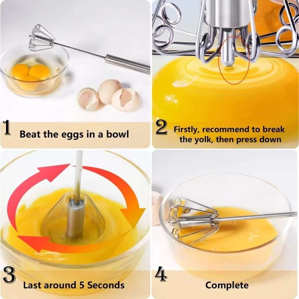 Huitich Handheld Whisk for Baking Stainless Steel - Mumzar