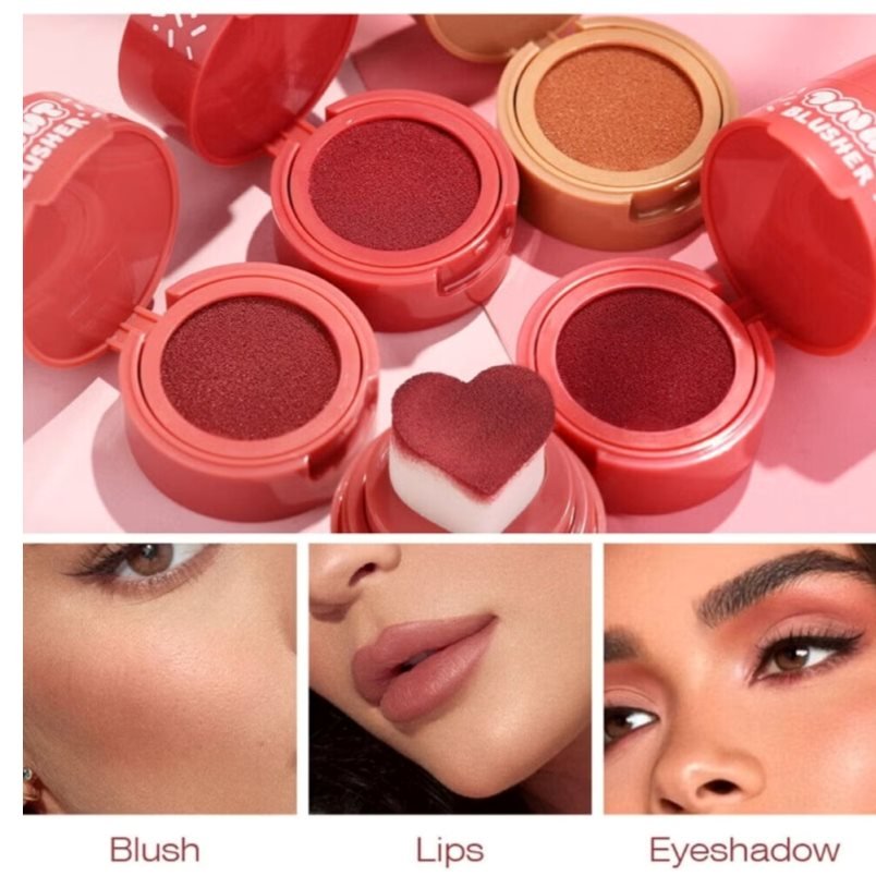 Huitich Heart Shaped Blusher Cushion & Bronzer - Mumzar