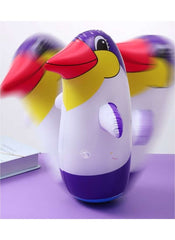 Huitich Inflatable Penguin Tumbler Toy with Air Pump - Mumzar