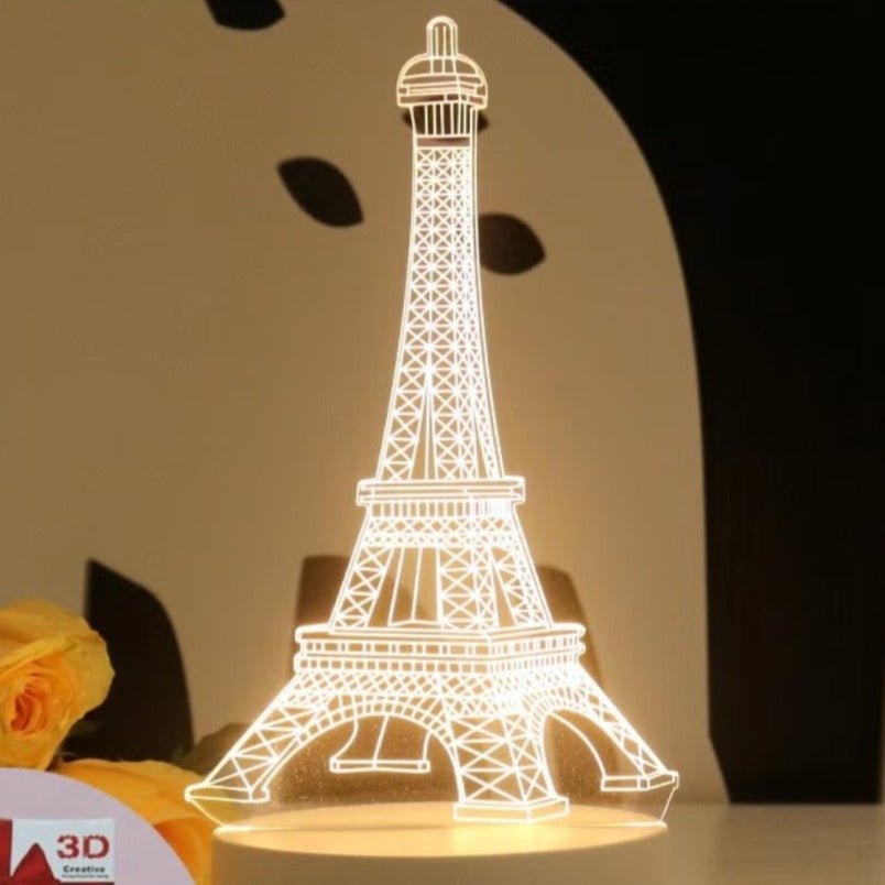 Huitich Kids 3D Optical Illusion Night Light Eiffel Tower - Mumzar