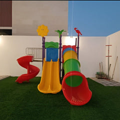 Huitich Kids Outdoor Slide and Swing Set with Dual Slides - Mumzar