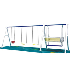 Huitich Kids Outdoor Swing Set with Multi - Seats & Durable Frame - Mumzar