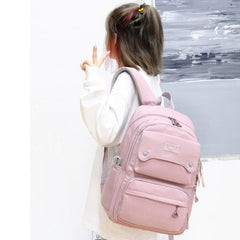 Huitich Kids Purple School Backpack with Multiple Compartments - Mumzar