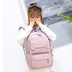 Huitich Kids Purple School Backpack with Multiple Compartments - Mumzar