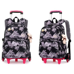 Huitich Kids Rolling Backpack with Plush Toy Durable & Stylish - Mumzar