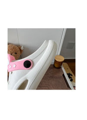 Huitich Kids White Clogs with Cartoon Charms, Comfy - Mumzar