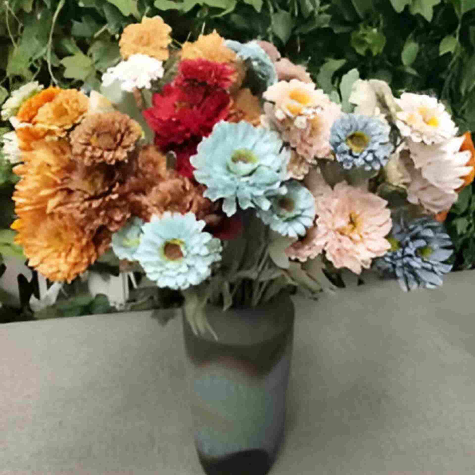 Huitich Light Coffee Faux Flowers Pack Artificial Bouquet - Mumzar