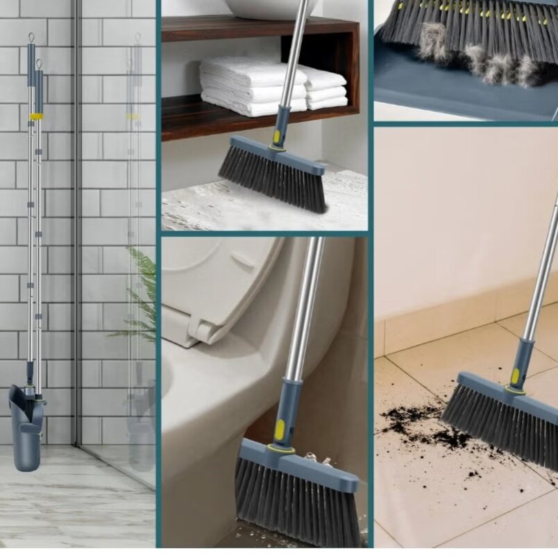 Huitich Long Handle Broom and Dustpan Set Durable Cleaning Supplies - Mumzar