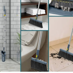 Huitich Long Handle Broom and Dustpan Set Durable Cleaning Supplies - Mumzar
