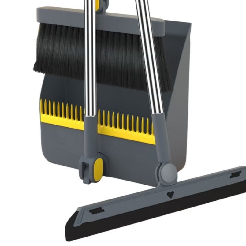 Huitich Long Handle Broom and Dustpan Set Durable Cleaning Supplies - Mumzar