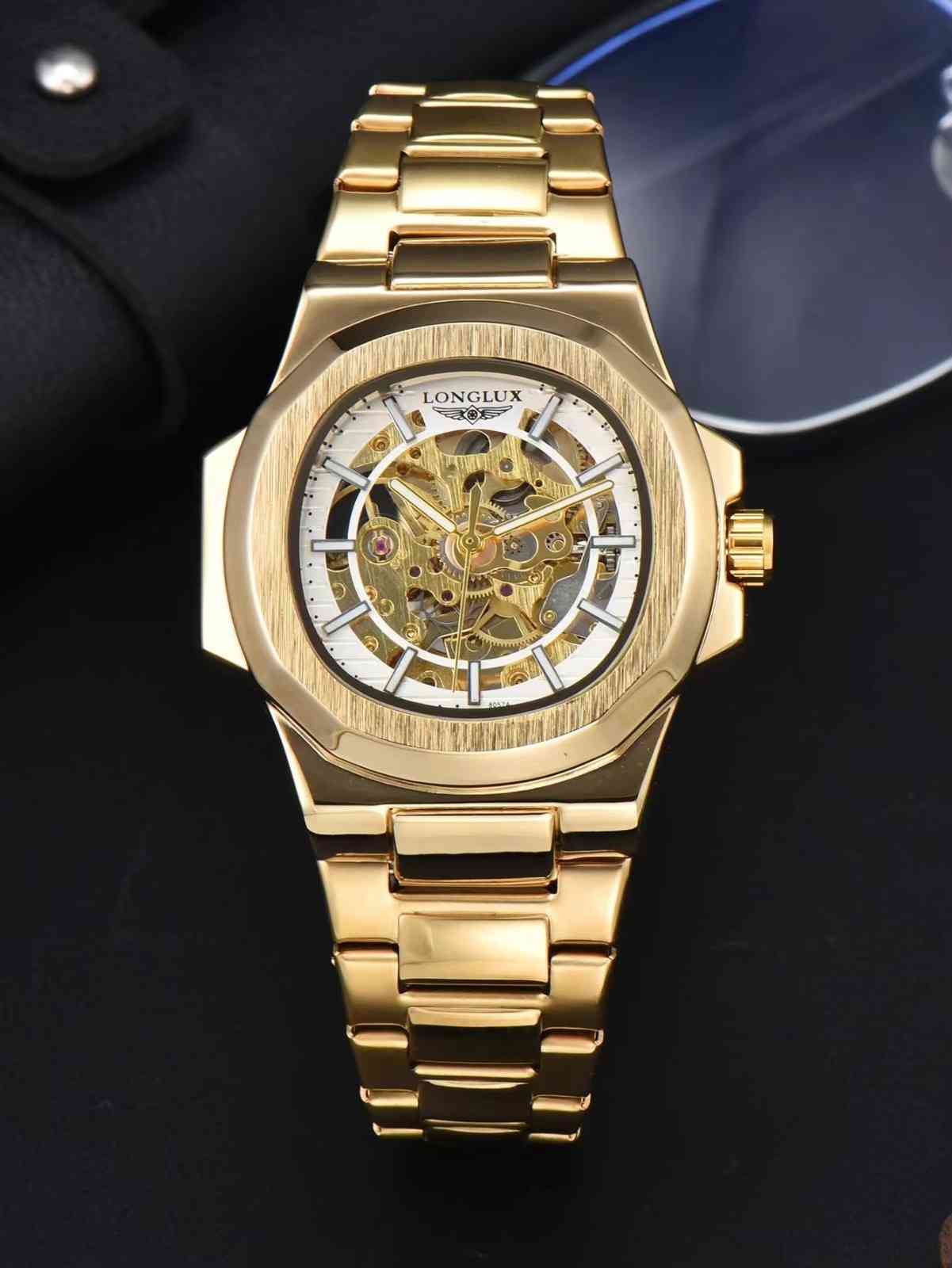Huitich Luxury Stainless Steel Skeleton Watch for Men - Mumzar