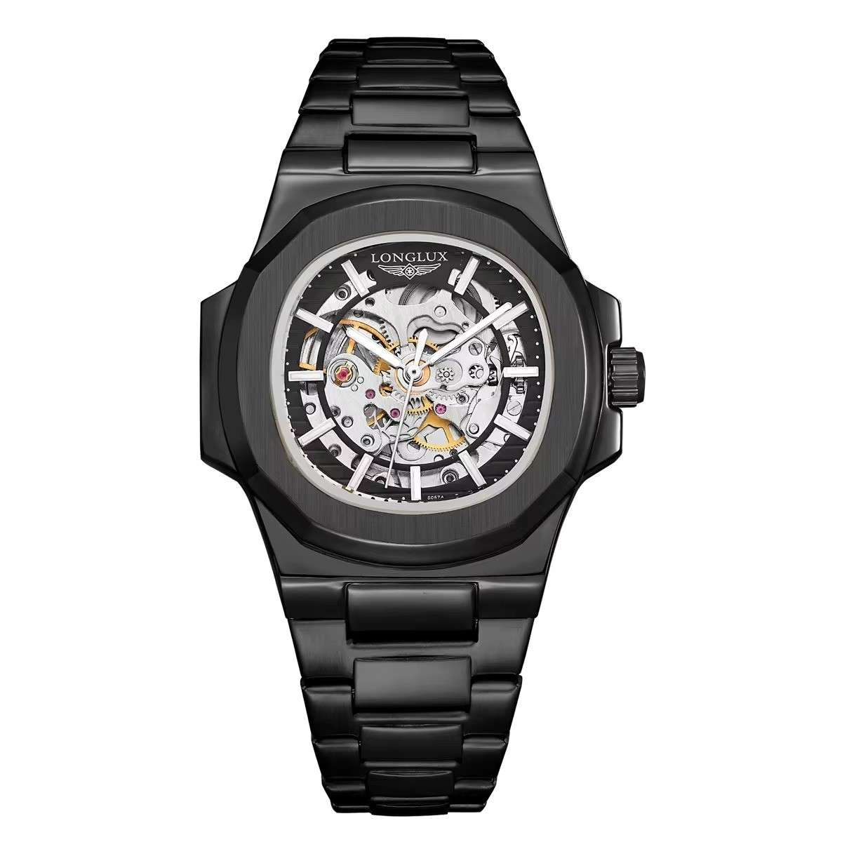 Huitich Luxury Stainless Steel Skeleton Watch for Men - Mumzar
