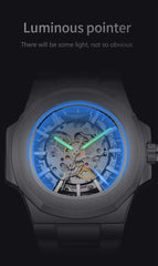 Huitich Luxury Stainless Steel Skeleton Watch for Men - Mumzar