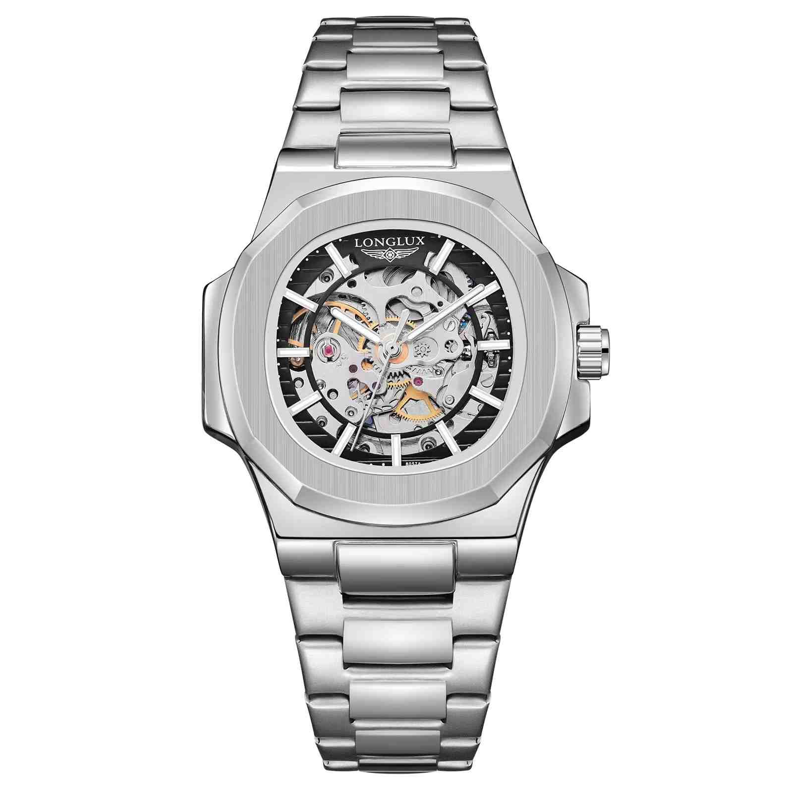 Huitich Luxury Stainless Steel Skeleton Watch for Men - Mumzar