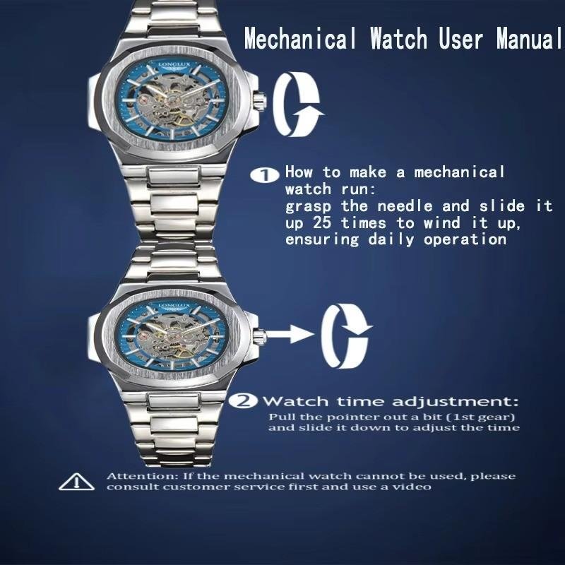 Huitich Luxury Stainless Steel Skeleton Watch for Men - Mumzar