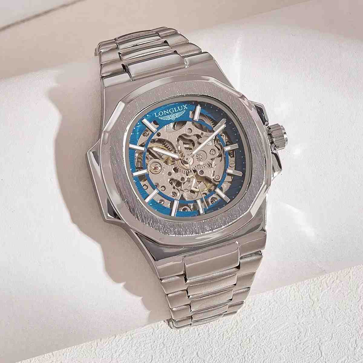 Huitich Luxury Stainless Steel Skeleton Watch for Men - Mumzar