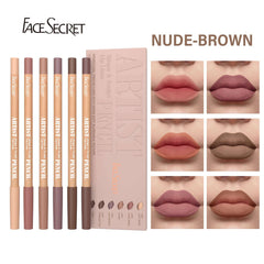 Huitich Matte Lip Liner Pencil Set 6 Colors - Mumzar