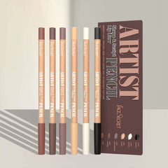 Huitich Matte Lip Liner Pencil Set 6 Colors - Mumzar