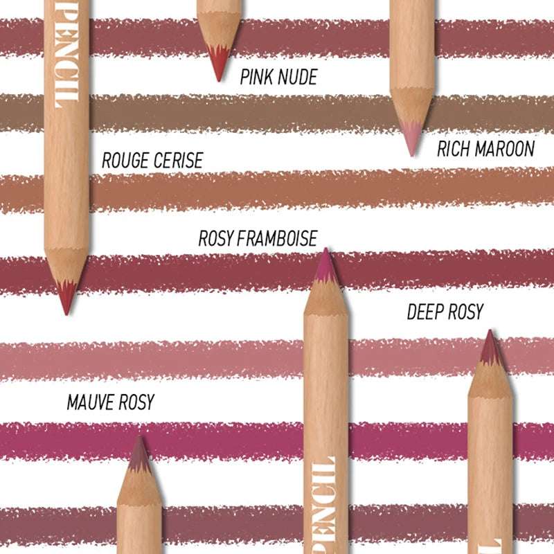Huitich Matte Lip Liner Pencil Set 6 Colors - Mumzar