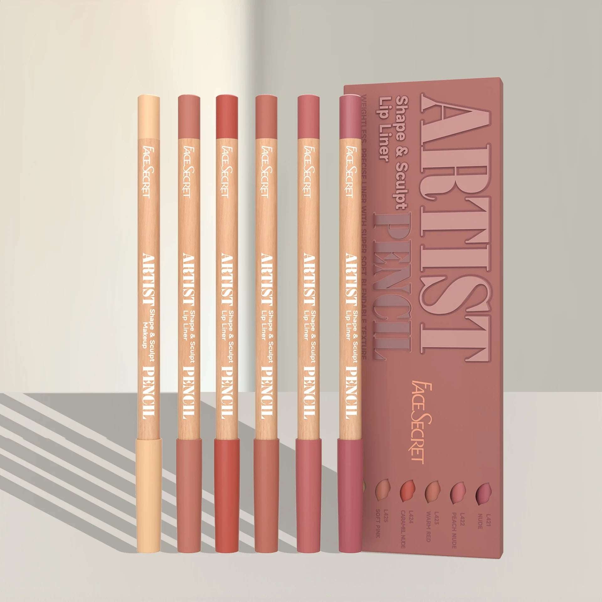 Huitich Matte Lip Liner Pencil Set 6 Colors - Mumzar