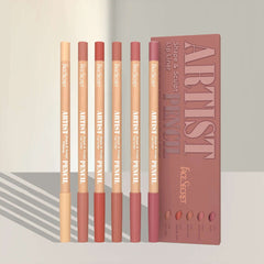 Huitich Matte Lip Liner Pencil Set 6 Colors - Mumzar
