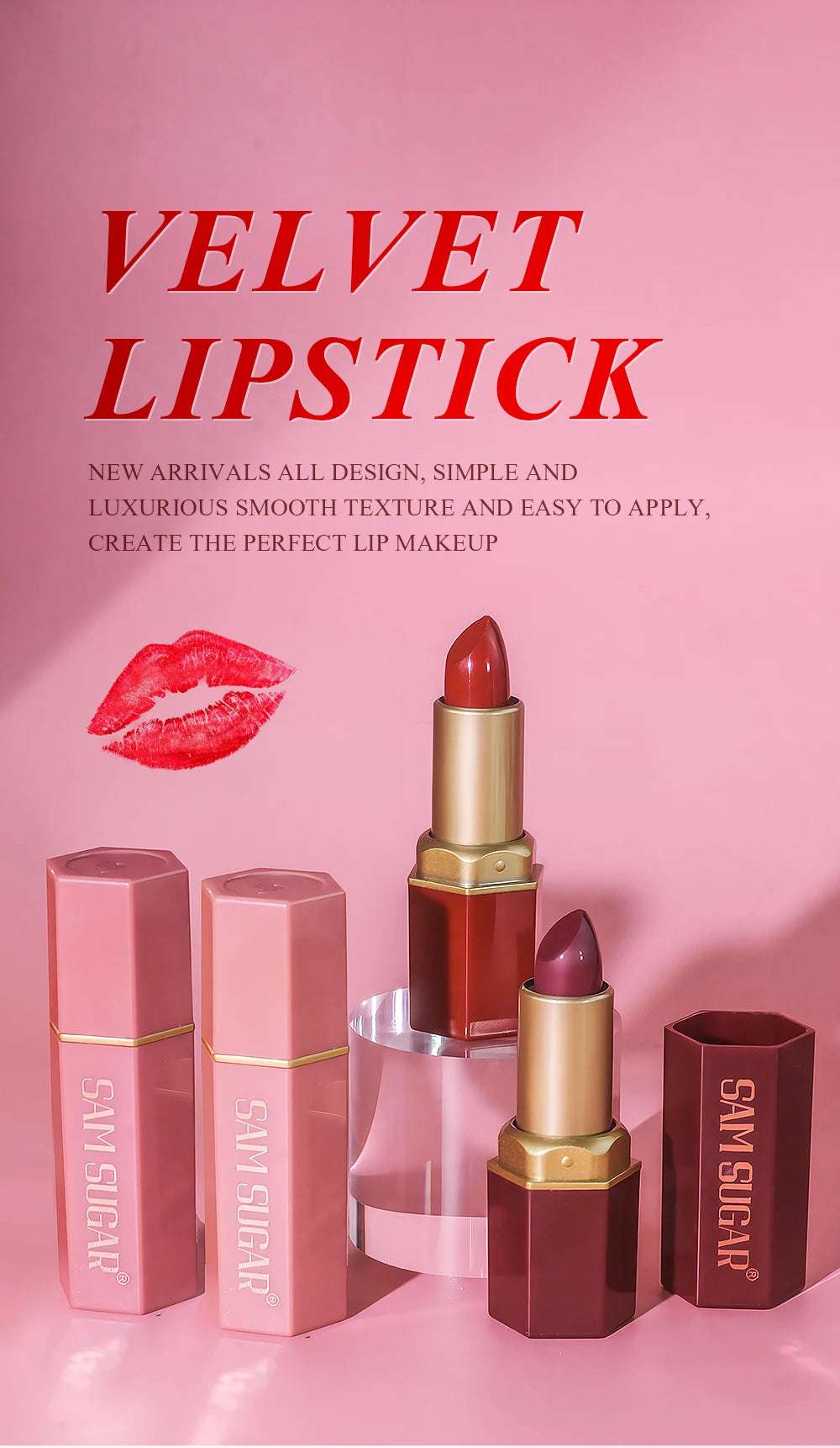 Huitich Matte Velvet Lipstick Set - 6 Colors - Mumzar