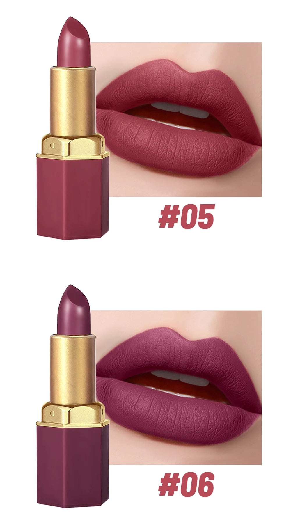 Huitich Matte Velvet Lipstick Set - 6 Colors - Mumzar