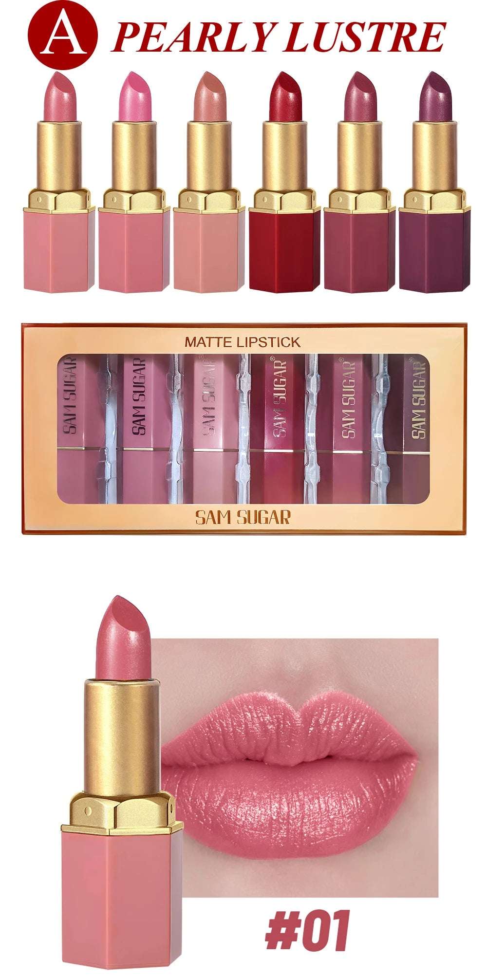 Huitich Matte Velvet Lipstick Set - 6 Colors - Mumzar