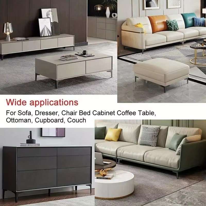 Huitich Metal Furniture Legs for Sofa Gold & Black 4 Piece Set - Mumzar