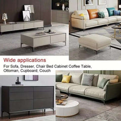 Huitich Metal Furniture Legs for Sofa Gold & Black 4 Piece Set - Mumzar