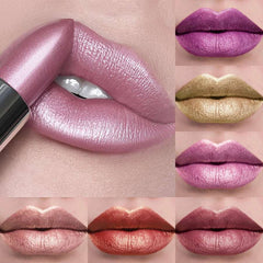 Huitich Metallic Lipstick Set Shimmer Shades - Mumzar