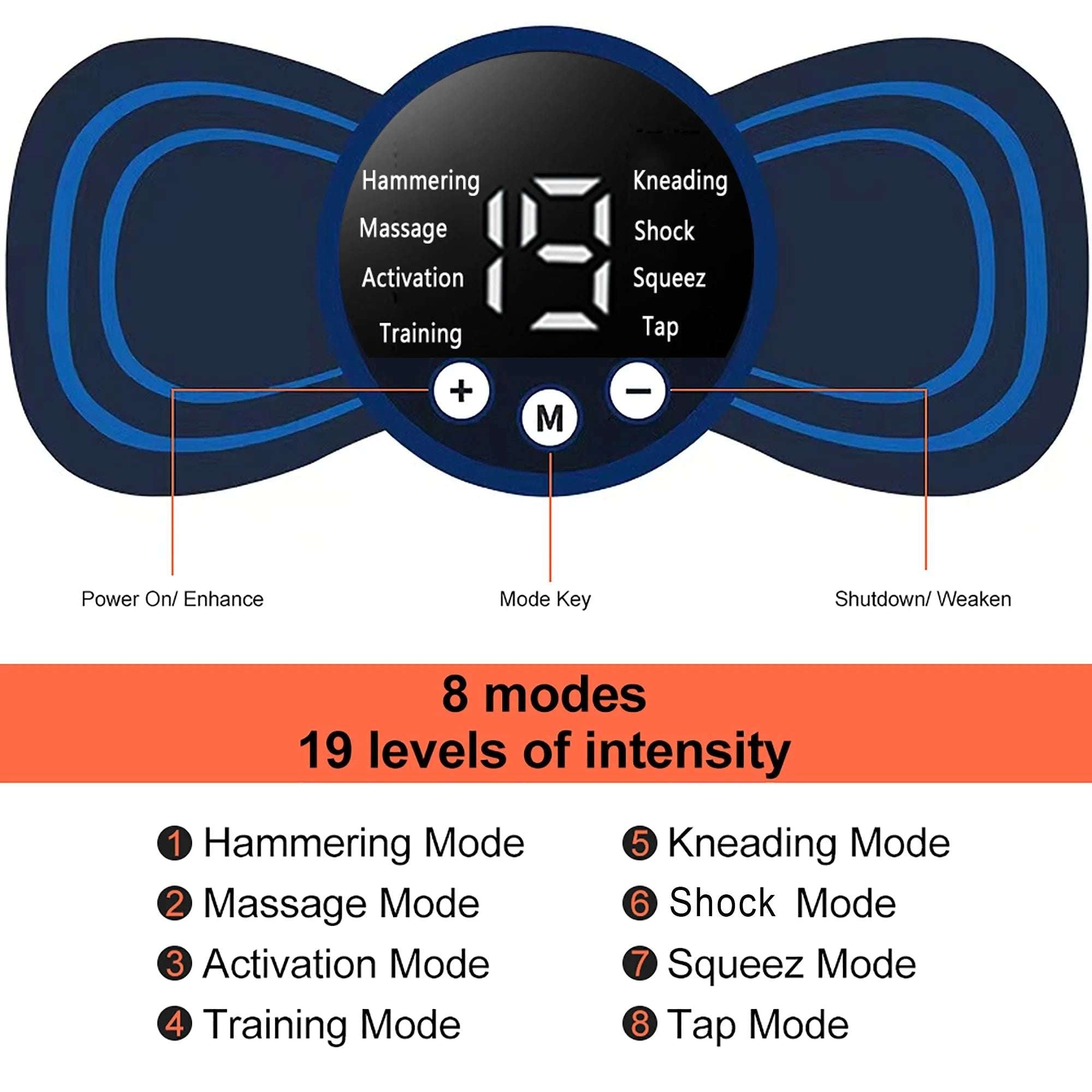 Huitich Mini Electric Neck Massager with 8 Modes - Mumzar
