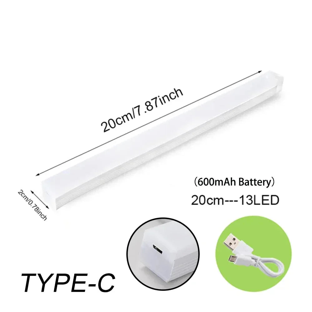 20cm USB-C motion sensor LED light bar with 13 LEDs and 600mAh battery