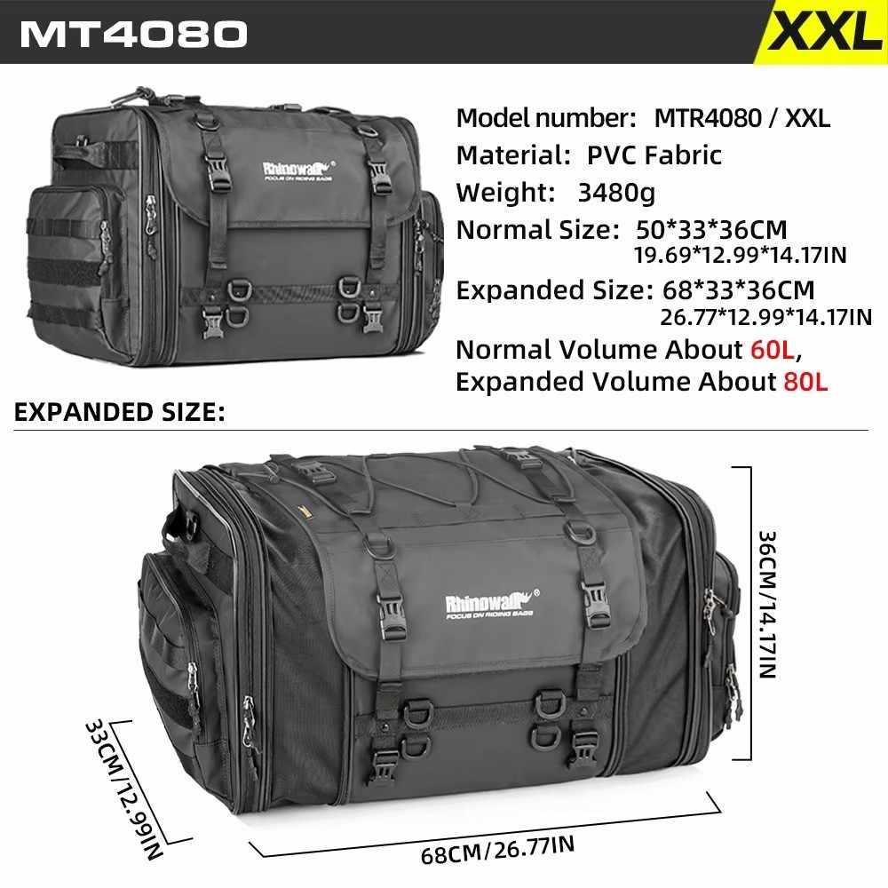 Huitich Motorcycle Rear Seat Bag Waterproof 19L - 80L - Mumzar