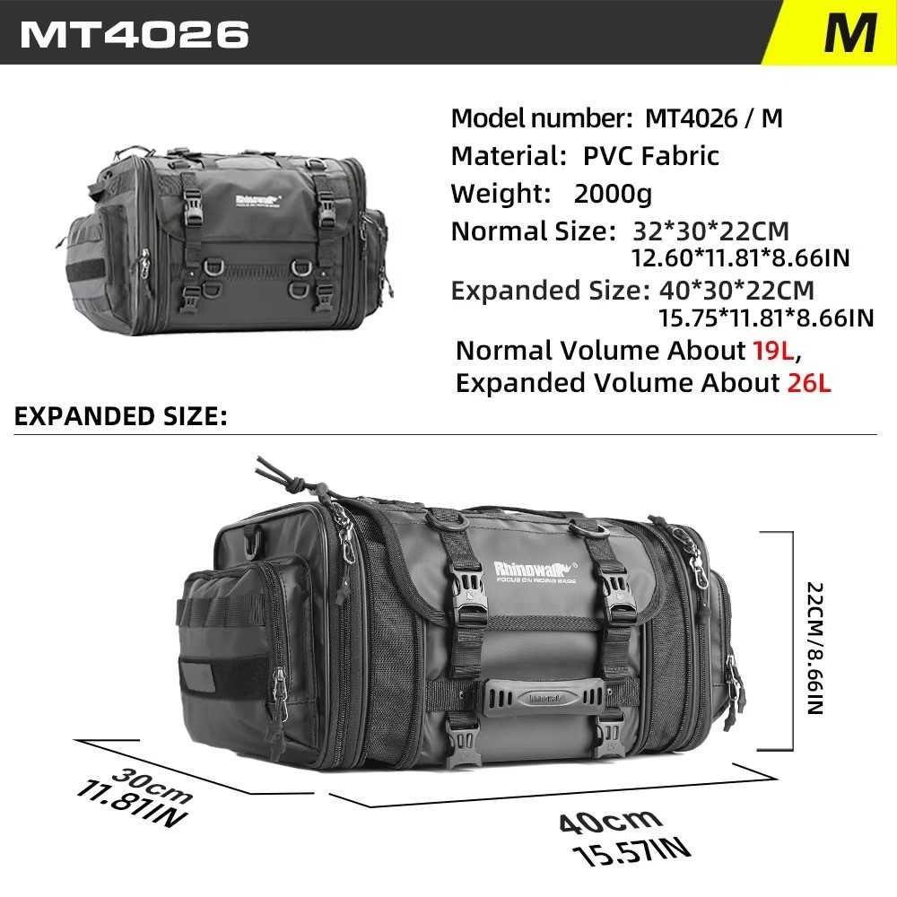 Huitich Motorcycle Rear Seat Bag Waterproof 19L - 80L - Mumzar