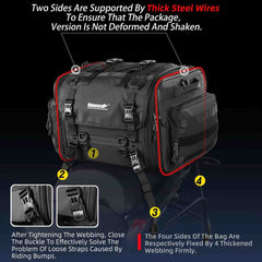 Huitich Motorcycle Rear Seat Bag Waterproof 19L - 80L - Mumzar