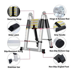 Huitich Multipurpose Telescopic Ladder Durable & Compact - Mumzar
