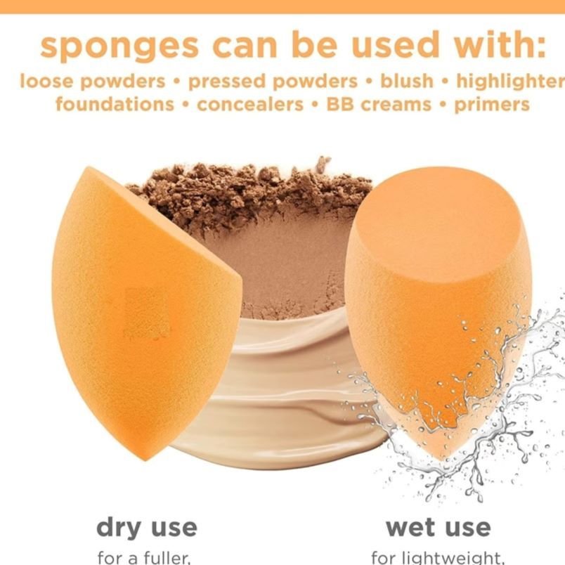 Huitich Orange Makeup Sponges Pack of 4 for Flawless Application - Mumzar