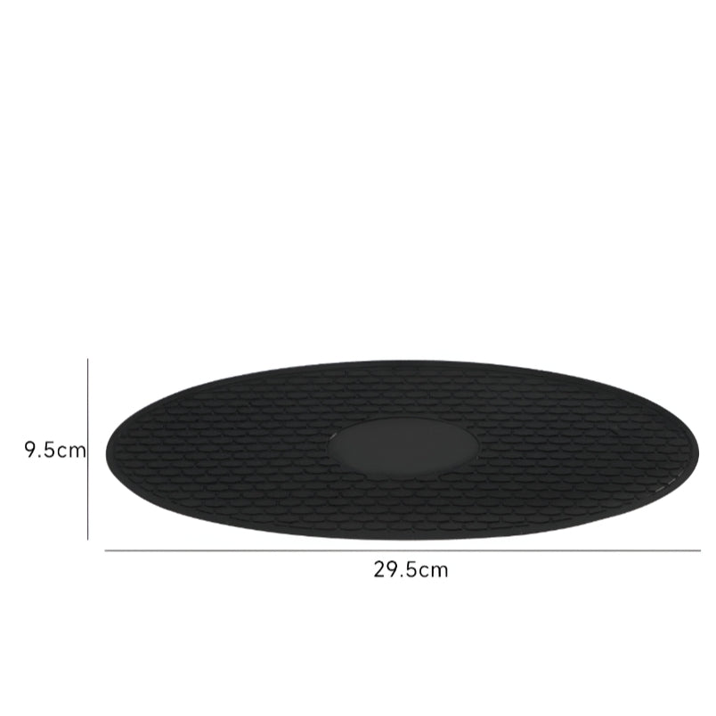 Huitich Oval Silicone Anti - Slip Dashboard Mat Black - Mumzar