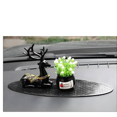 Huitich Oval Silicone Anti - Slip Dashboard Mat Black - Mumzar
