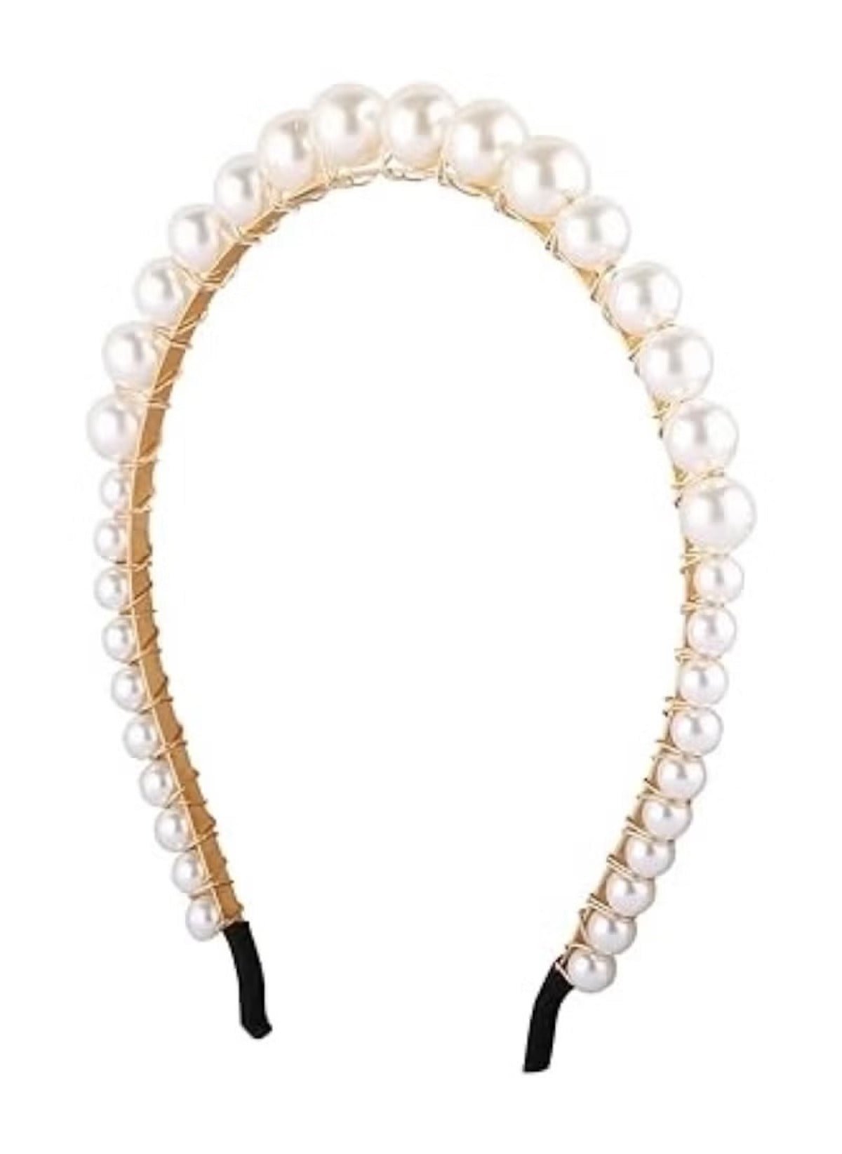 Huitich Pearl Hair Jewelry for Kids Stylish Headband - Mumzar