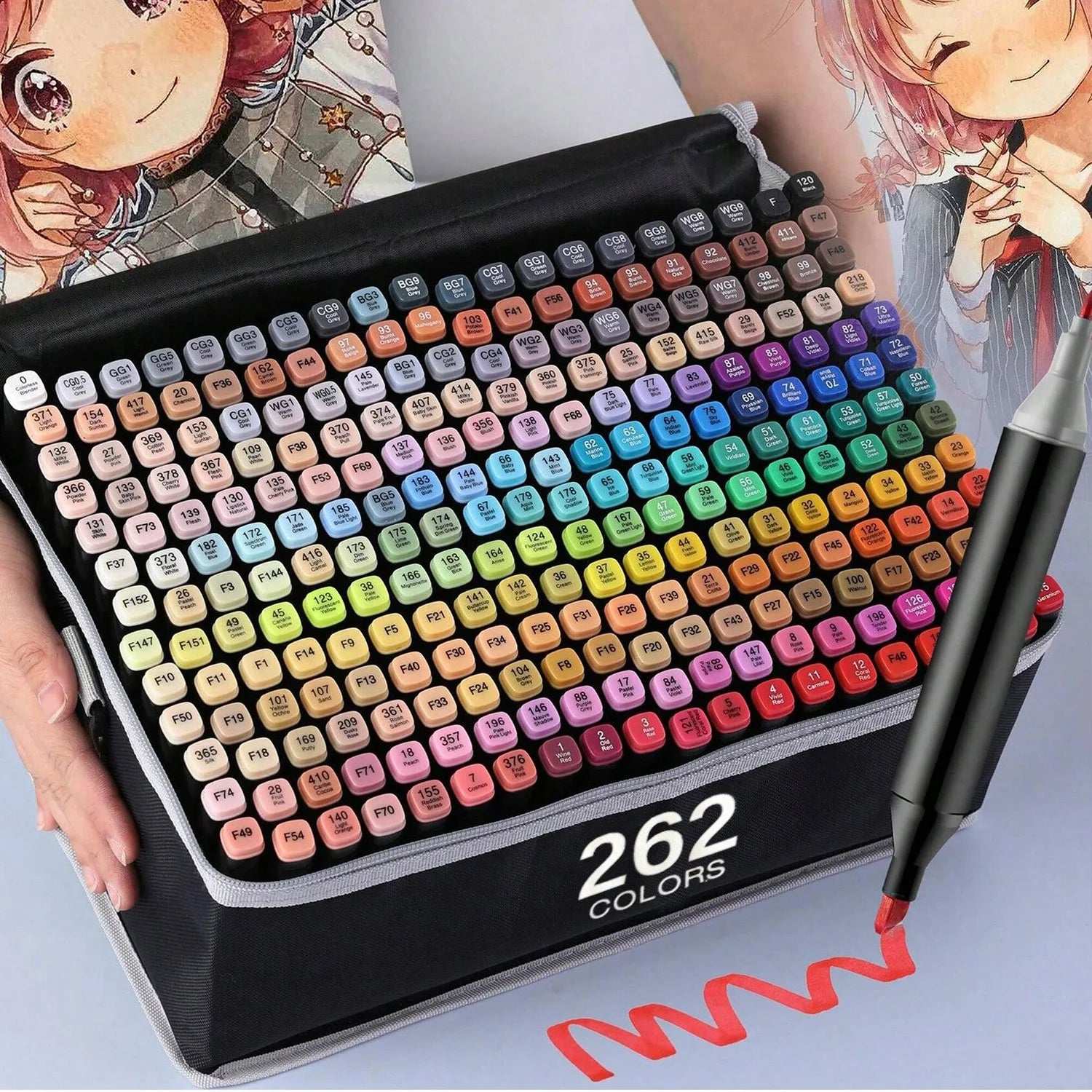 Huitich Permanent Illustration Markers for Drawing - 262 Colors Set - Mumzar