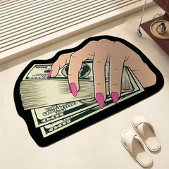 Huitich Personalized Dollar Carpet Creative Money Rug - Mumzar